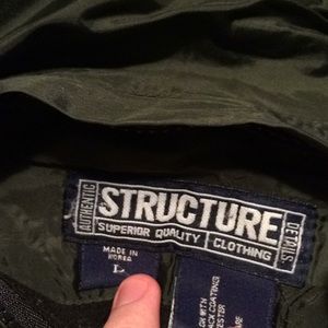 Olive men’s large. Zip up jacket. Fur inside